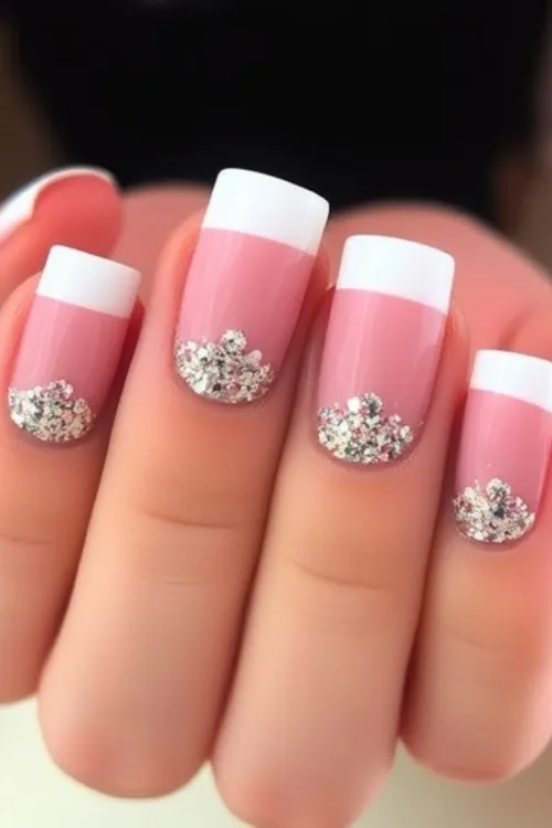 Glittery-French-Tips