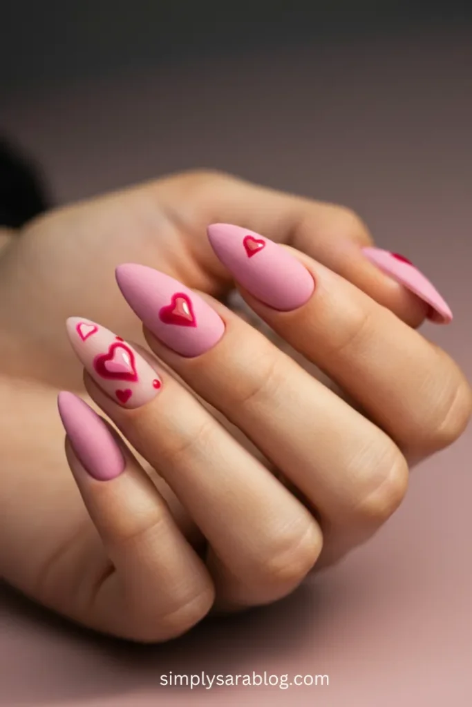 Pink Velvet Hearts