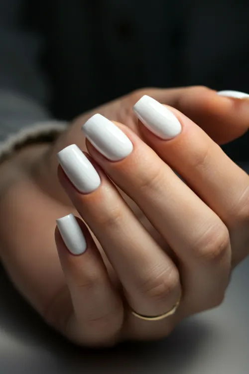 Short White Nails