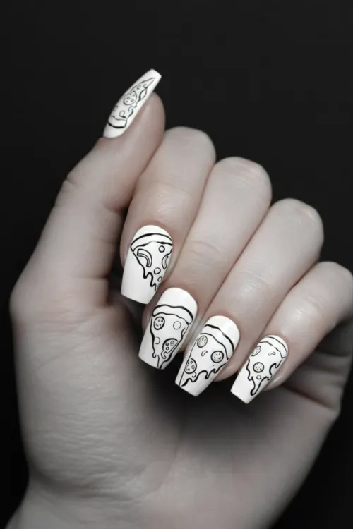 Monochrome Pizza Look