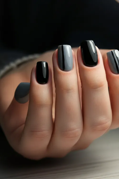  Short Black-Gray Blend