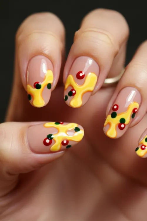 Cheesy Pizza Drip Design