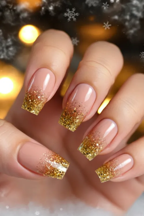 Gold Glitter Fade