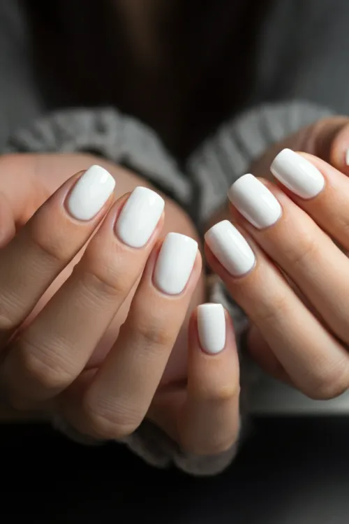 Simple White Nails