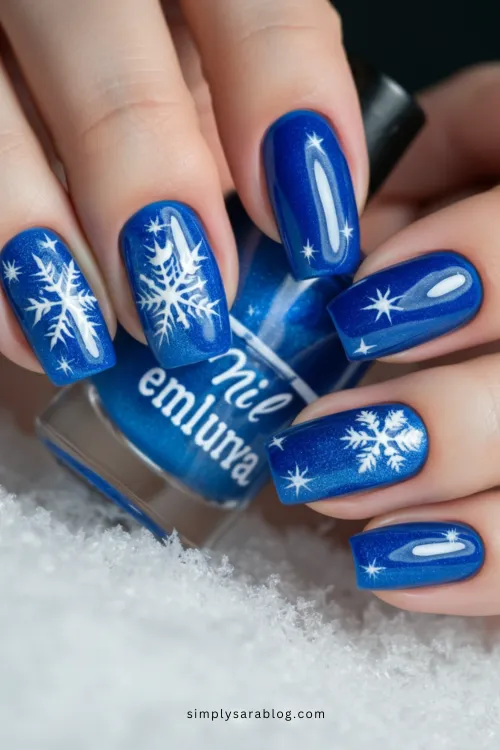 Blue February Nail Ideas