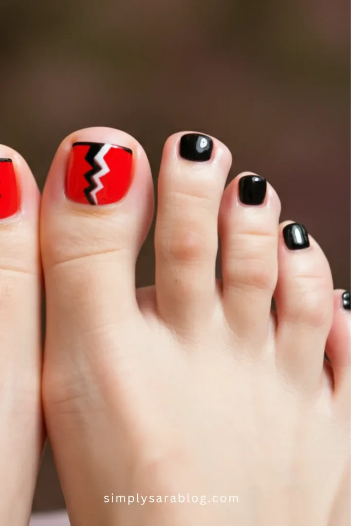 Broken heart nails