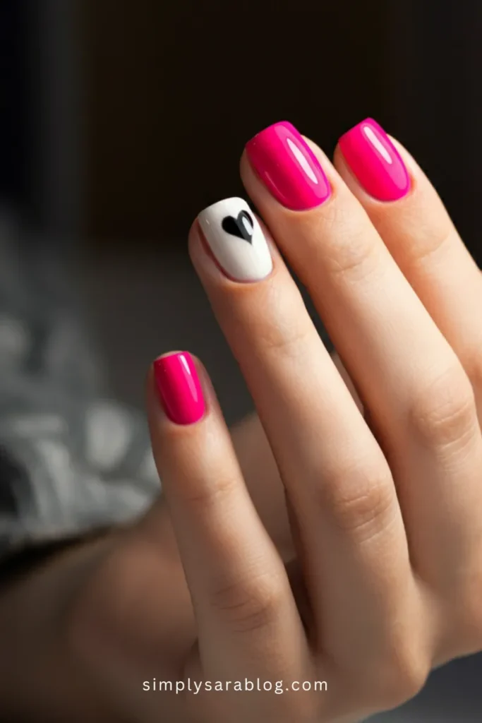 Classic Pink with Minimalist Hearts