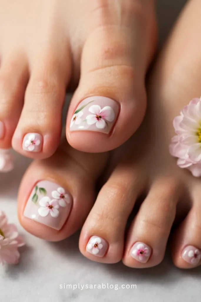 Floral toe art