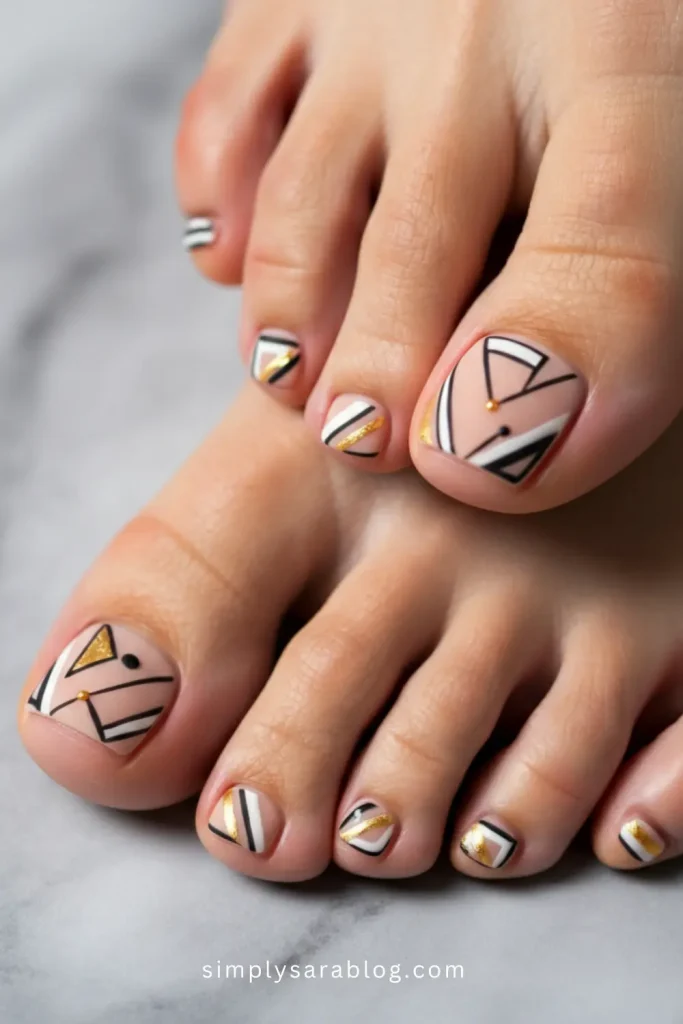Geometric toe art