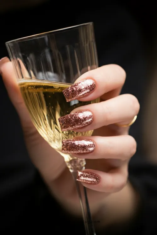 Glitter February Nail Ideas