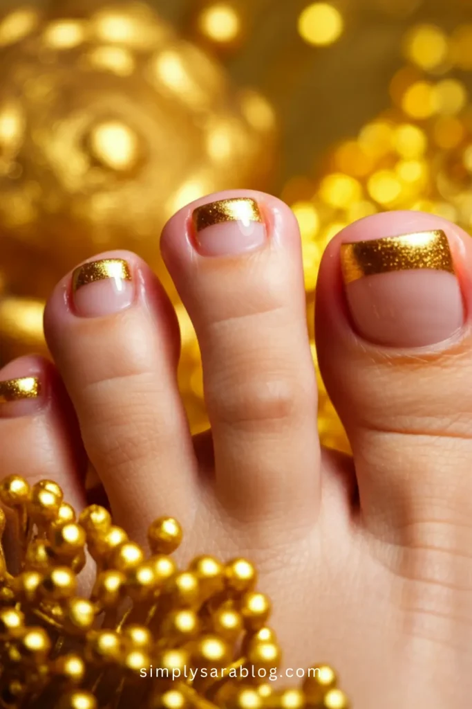Golden French Tips