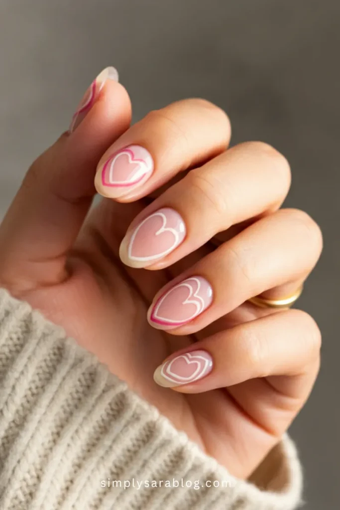 Interlocking Heart Outlines