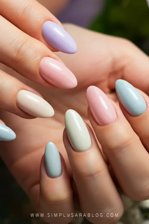 January Almond Nail Ideas