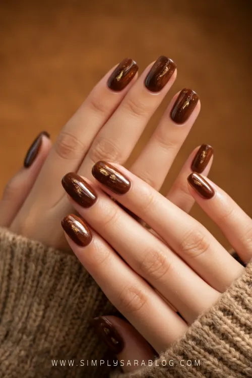 January Brown Nail Ideas