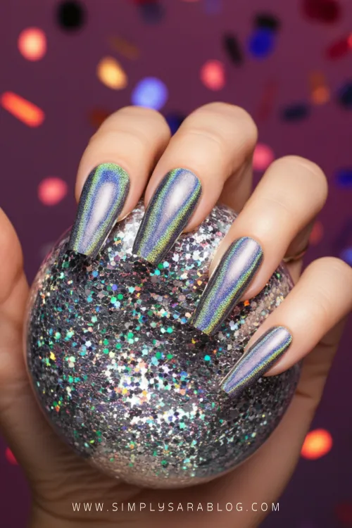 January Glitter Nail Ideas