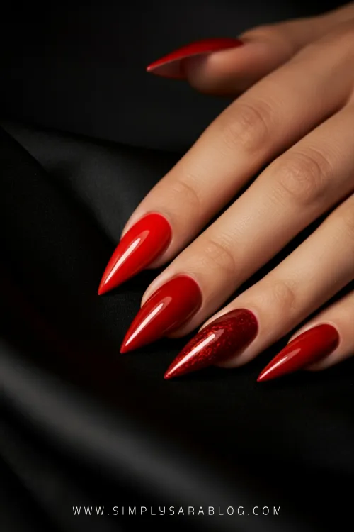 January Stiletto Nail Ideas