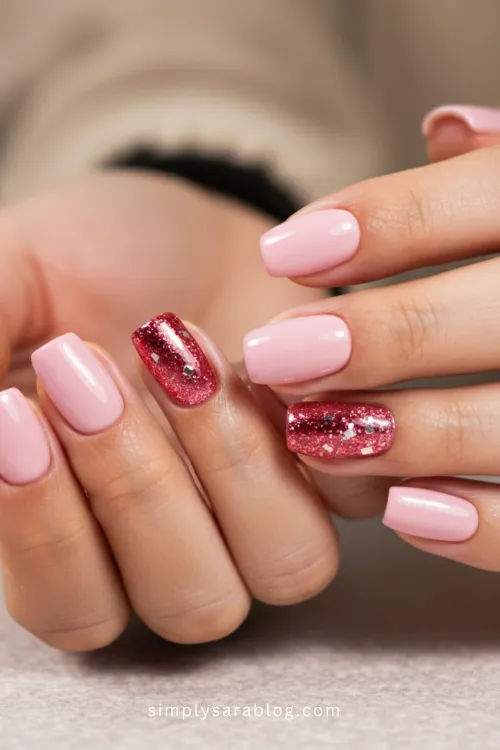 Light Pink Valentine's Day Nails
