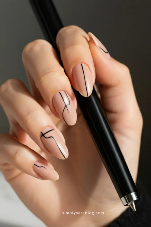 Minimalist Art February Nails