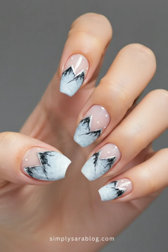 Mountain peaks nails
