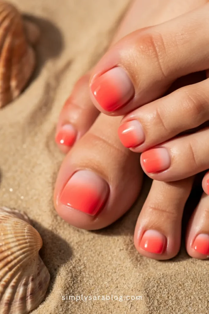 Ombre toe art
