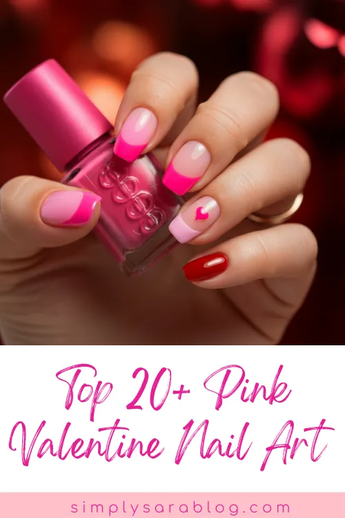 Pink Valentine Nail Art Ideas