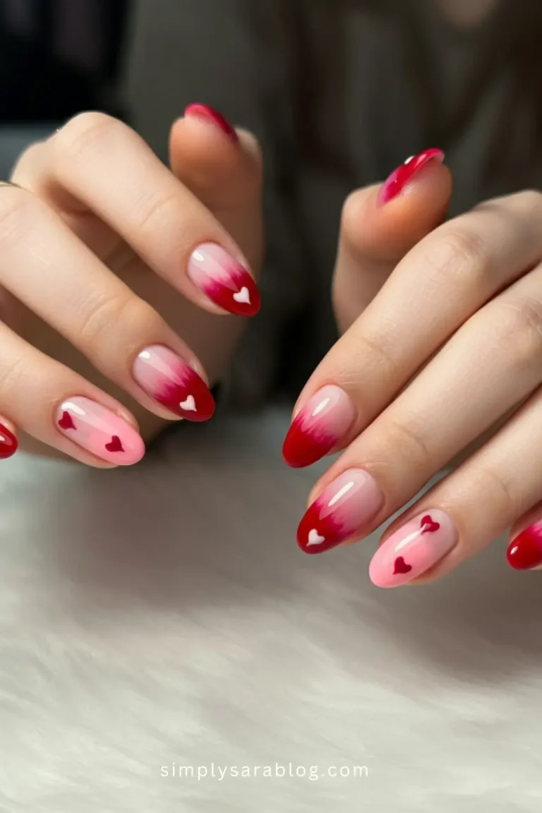 Red Valentine Day Nails