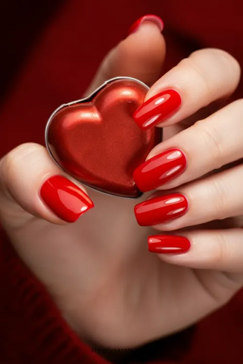 Red February Nail Ideas