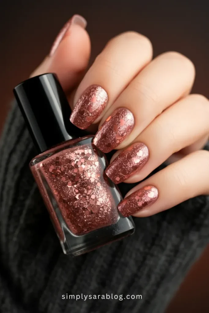 Sparkly Rose Gold Hearts