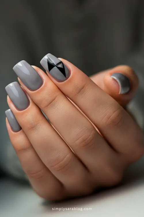 Square February Nail Ideas