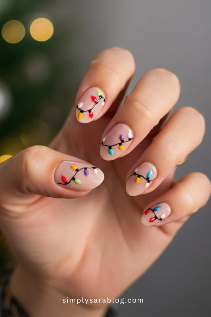 String lights nails
