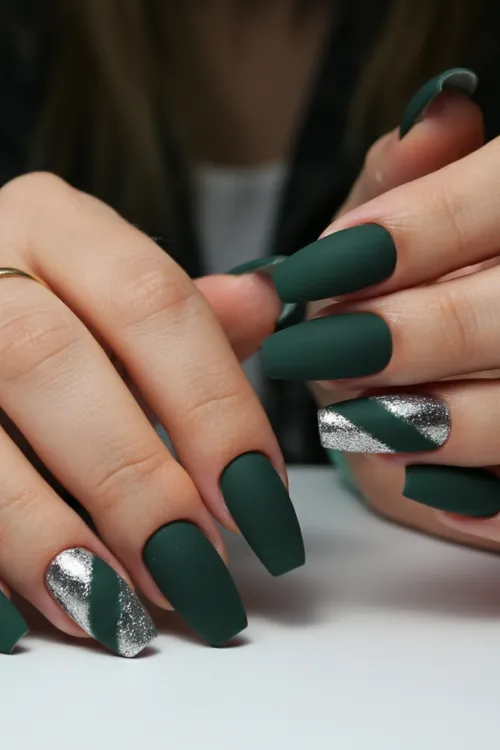 Winter acrylic nails