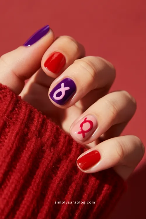 XO Valentine February Nails