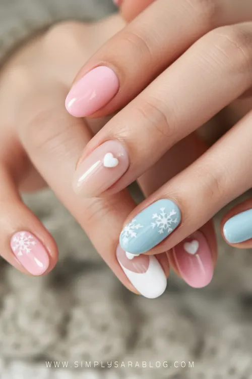 Cute January Nail Idea