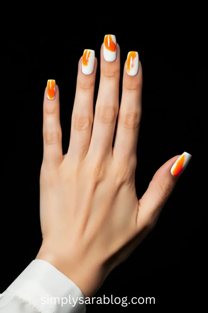 Abstract Tangerine Strokes