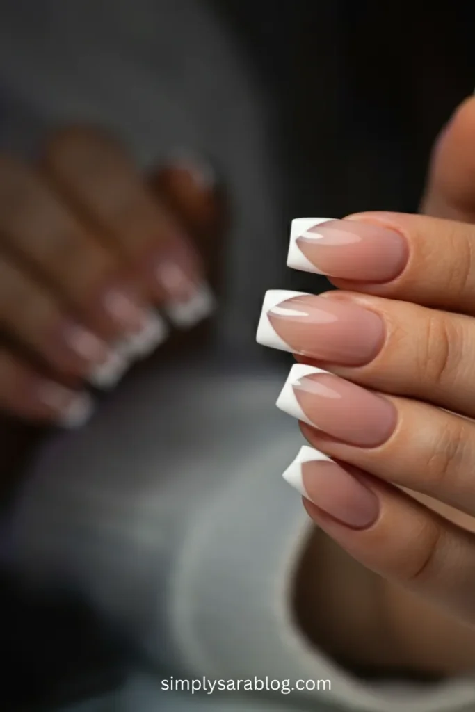Bold White Chevron Tips