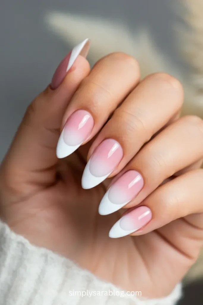Classic pink nails