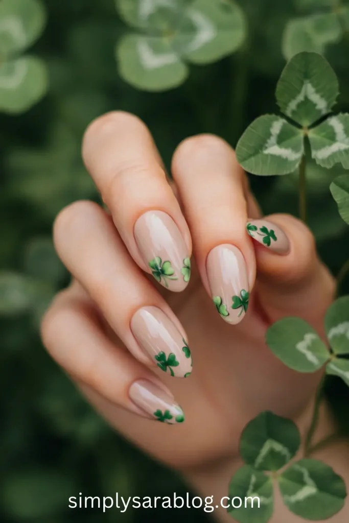 Classy Shamrock St. Patrick’s Day Nail Art