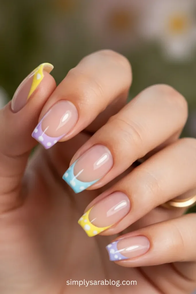 Colorful Polka Dot Tips