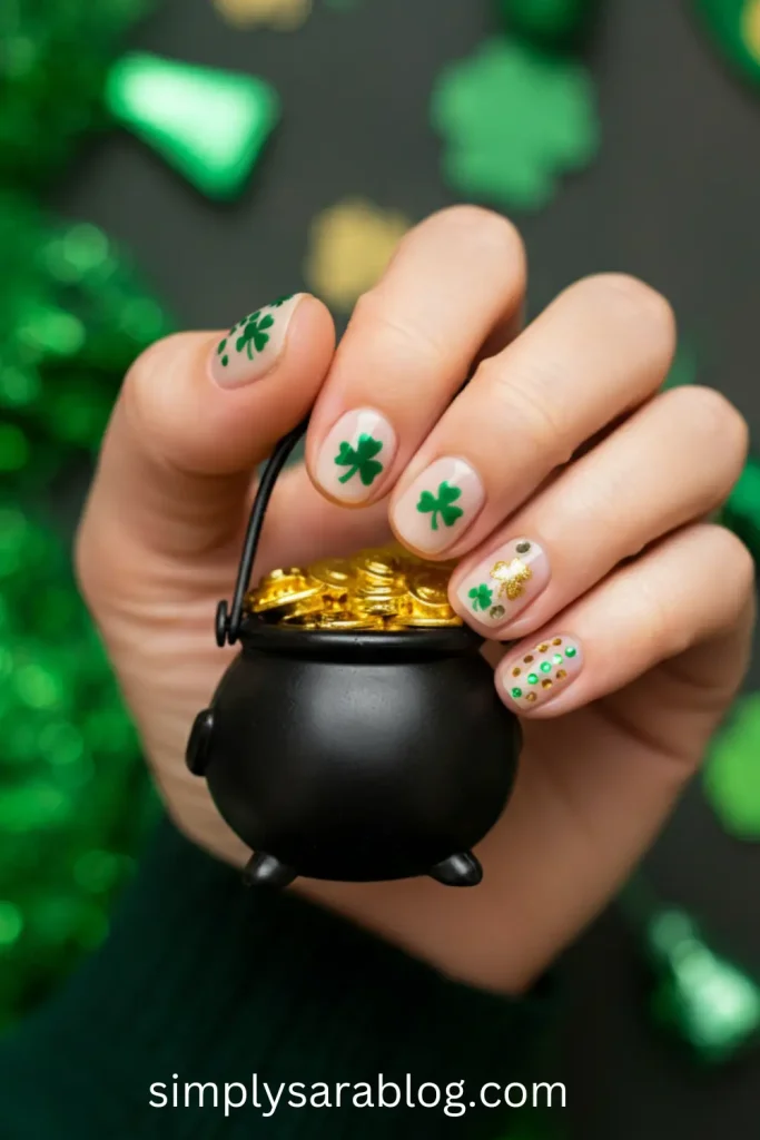 Cute Short Saint Patrick’s Day Nail Art