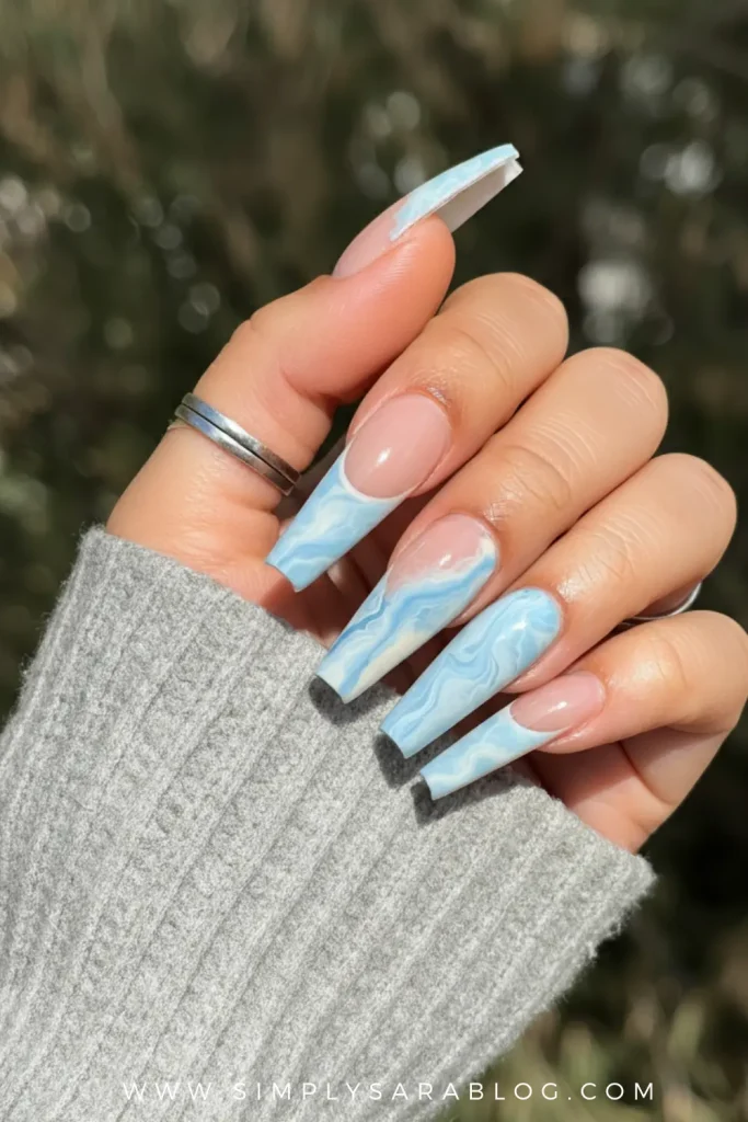 Ethereal Marble Nails