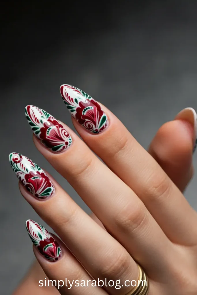Folklore Floral Nails