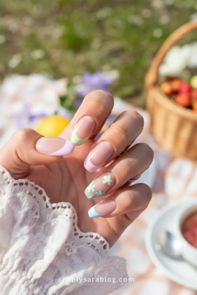 French Tip Spring Nail Ideas