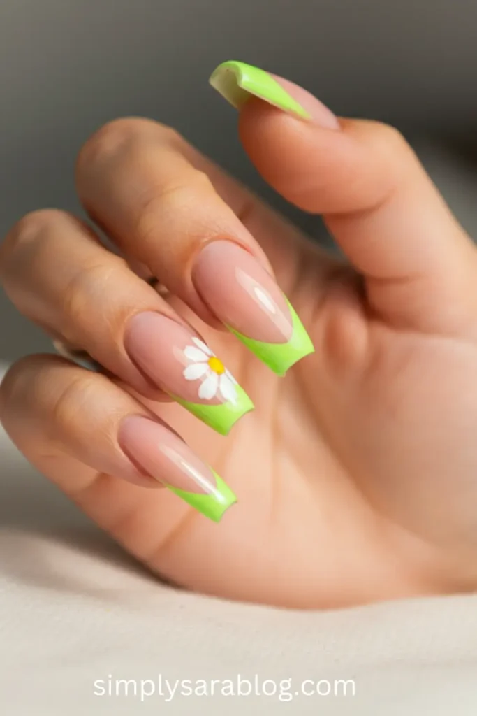 Fresh florals and neon nails