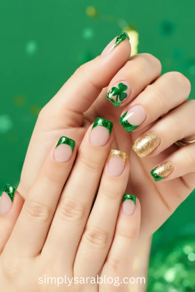 Fun Mismatched St. Patrick’s Day Nail Art