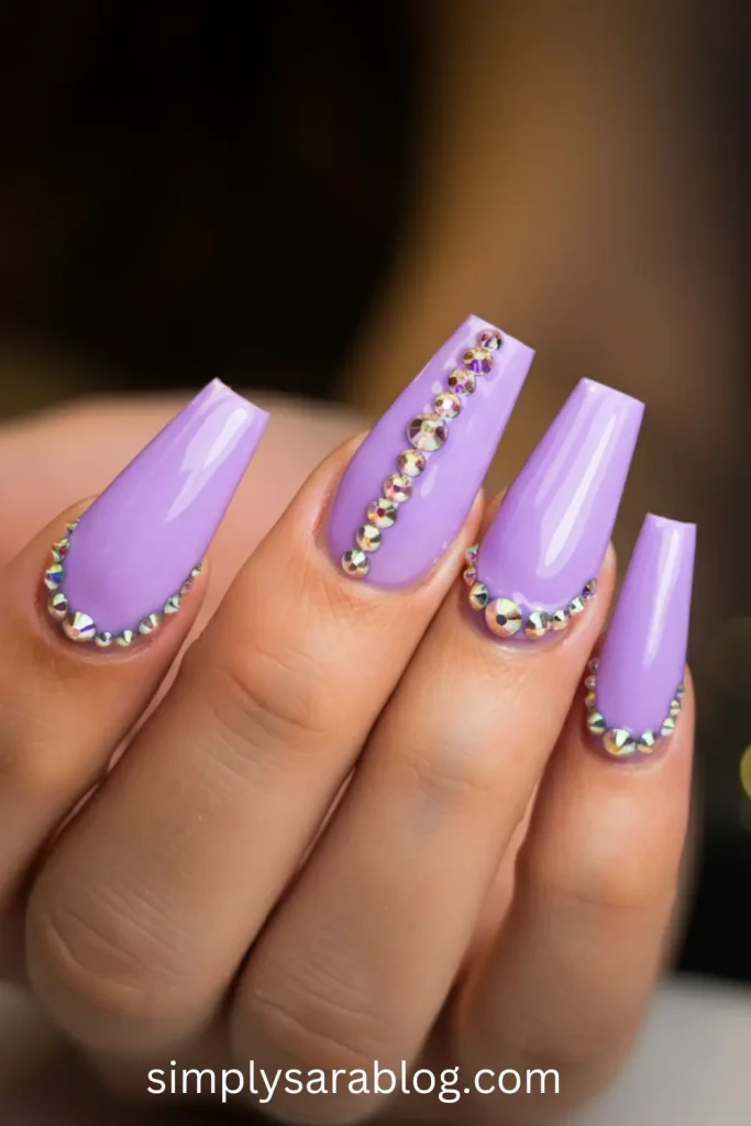 Gemstone Accent Nails