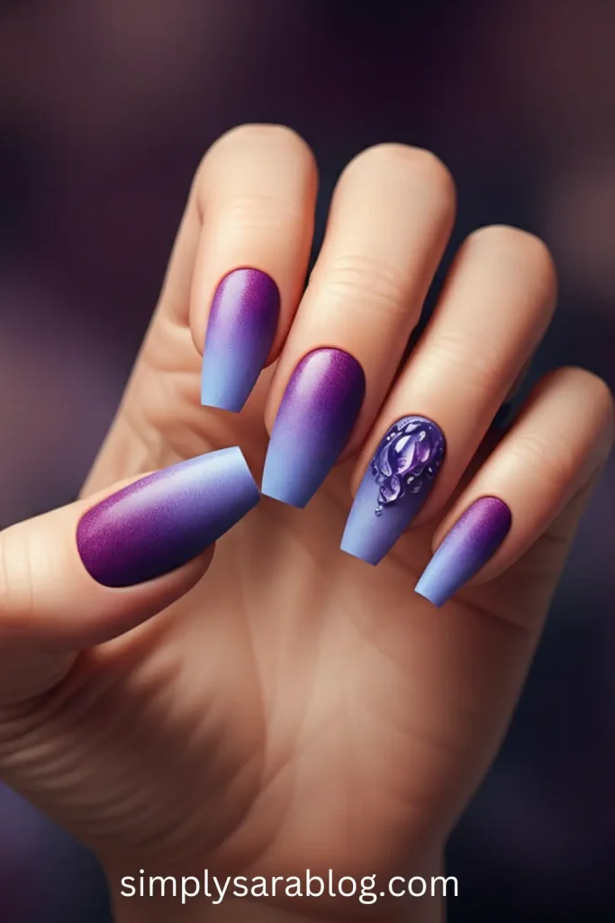 Gradient Purple Nails