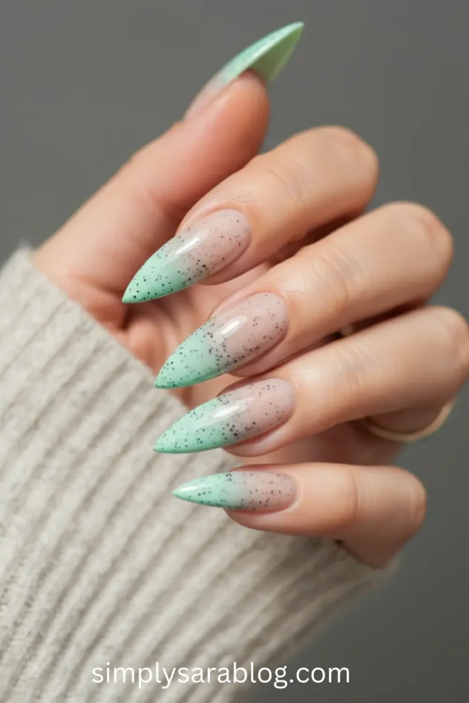 Gradient stiletto nails