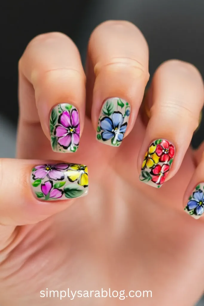 Handpainted Flowers