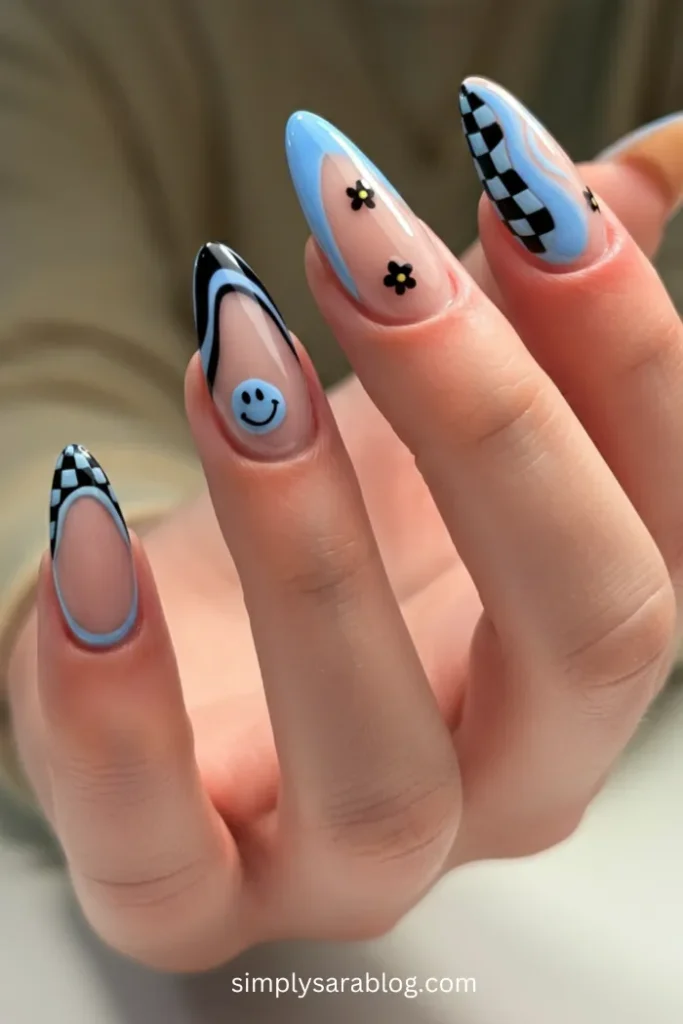 Happy Blues nails