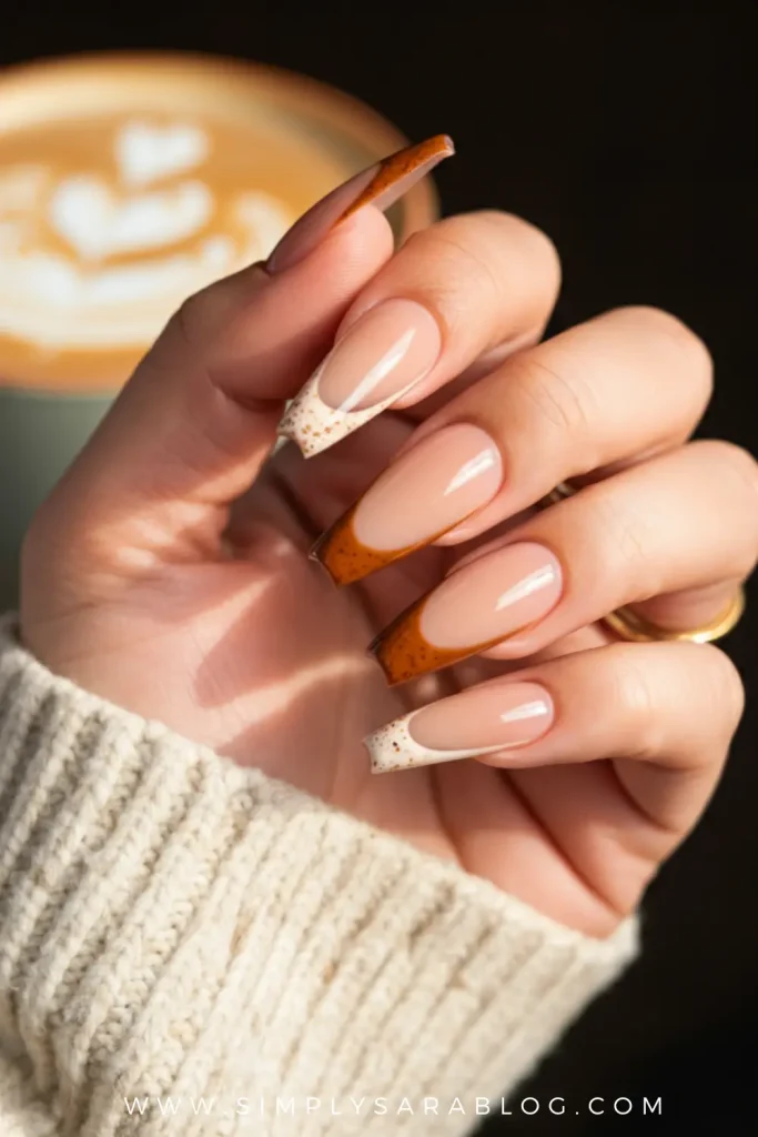 Latte Swirl Nails